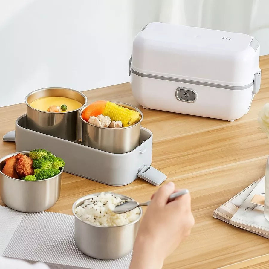 Lonchera Eléctrica Premium: 2 Niveles y 4 Compartimentos