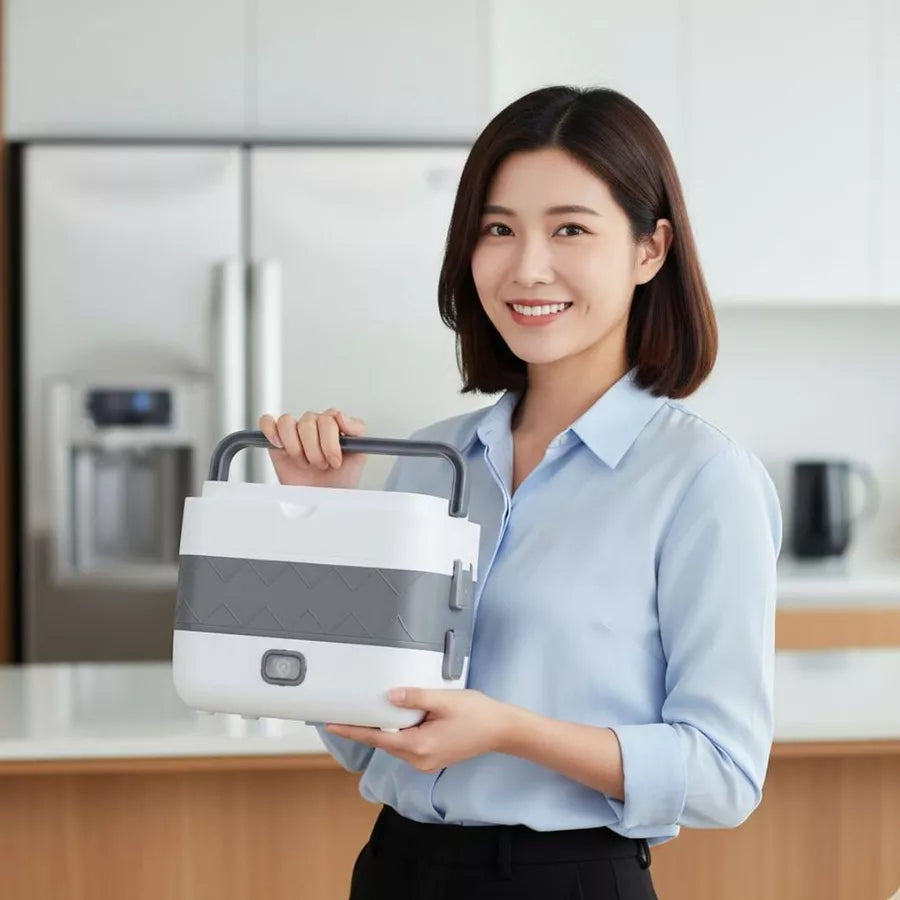 Lonchera Eléctrica Premium: 2 Niveles y 4 Compartimentos